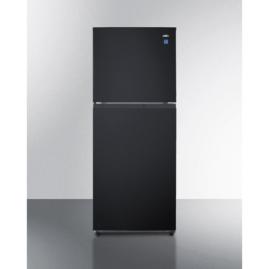 Summit - 10 cu.ft. ENERGY STAR certified top mount refrigerator-freezer in black - FF1087B