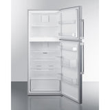Summit - ENERGY STAR certified counter depth refrigerator-freezer with stainless steel doors, platinum cabinet, and icemaker - FF1513SS