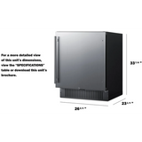 Summit - 27" wide built-in undercounter outdoor all-refrigerator - SPR2700SS