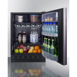 Summit - 24" wide European undercounter all-refrigerator - FF6BK2SSRSIF