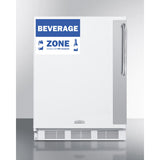 Summit - Commercial 5.5 cu.ft. beverage zone all-refrigerator with stainless steel handle - FF6W7BZADA