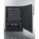 Summit - 24" wide undercounter European all-refrigerator - FF708BLSSRS