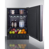 Summit - 24" wide undercounter European all-refrigerator - FF708BLSSRSIF