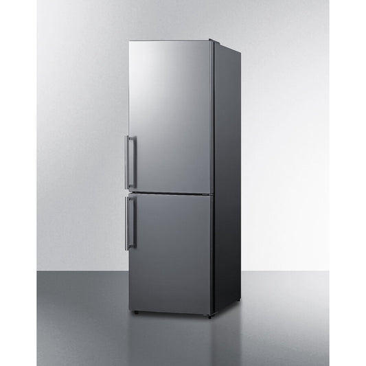 Summit - ENERGY STAR certified 24" x 24"  bottom mount refrigerator with a stainless steel look - FFBF235PL