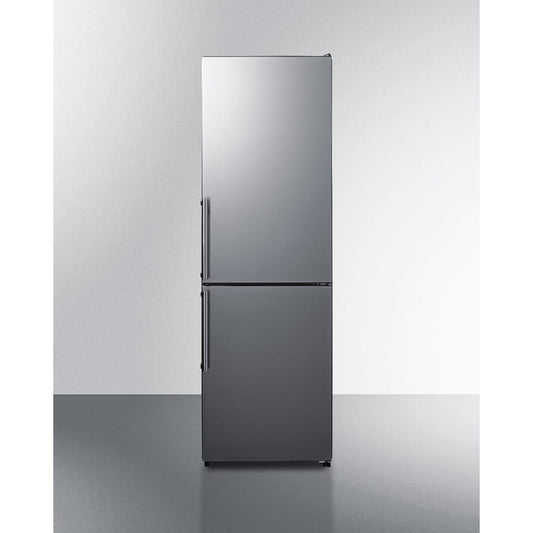 Summit - ENERGY STAR certified 24" x 24"  bottom mount refrigerator with a stainless steel look - FFBF235PL