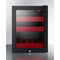 Summit - BeautiFridge cosmetics refrigerator with ruby shelving and glass door - LX114LR