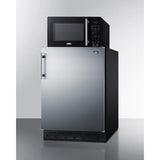 Summit - Combination refrigerator-freezer and microwave - MRF66BK2SSA