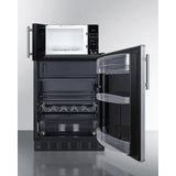 Summit - Combination refrigerator-freezer and microwave - MRF66BK2SSA