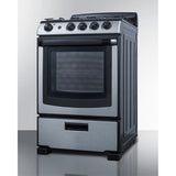 Summit - 24" wide gas range (PRO247SS) and 24" wide convertible range hood (HR24RSS) shipped together - RGH24RSS