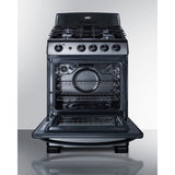 Summit - 24" wide gas range (PRO247SS) and 24" wide convertible range hood (HR24RSS) shipped together - RGH24RSS
