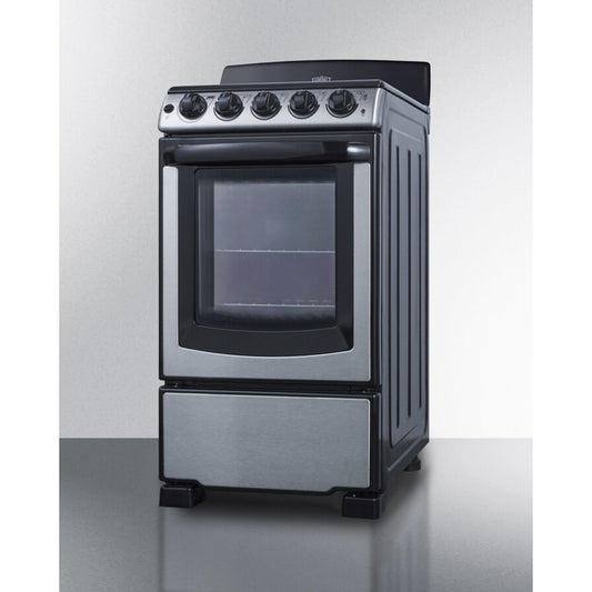 Summit - 20" wide electric coil top range in stainless steel - PROEL20SS