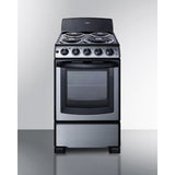 Summit - 20" wide electric coil top range in stainless steel - PROEL20SS