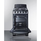 Summit - 20" wide electric coil top range in stainless steel - PROEL20SS