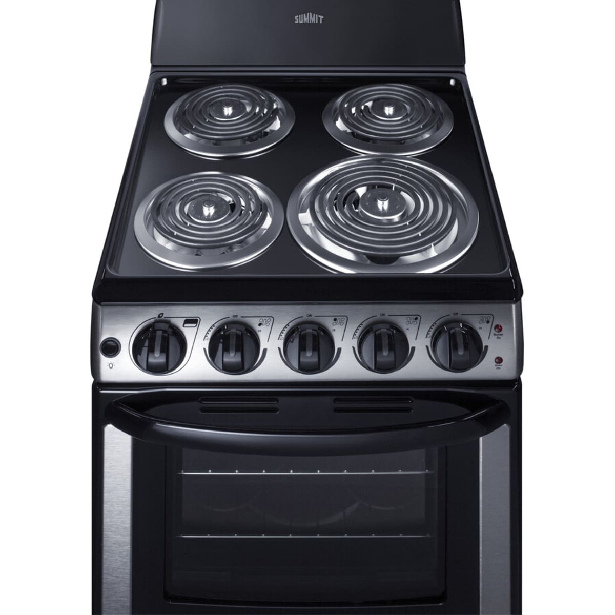 Summit - 20" wide electric coil top range in stainless steel - PROEL20SS