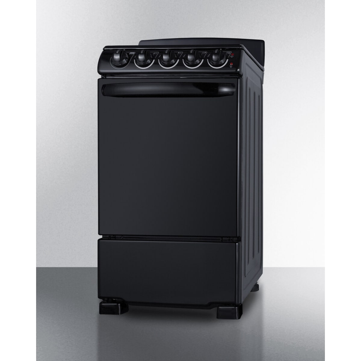 Summit - 20" wide electric coil top range in black - RE2031B