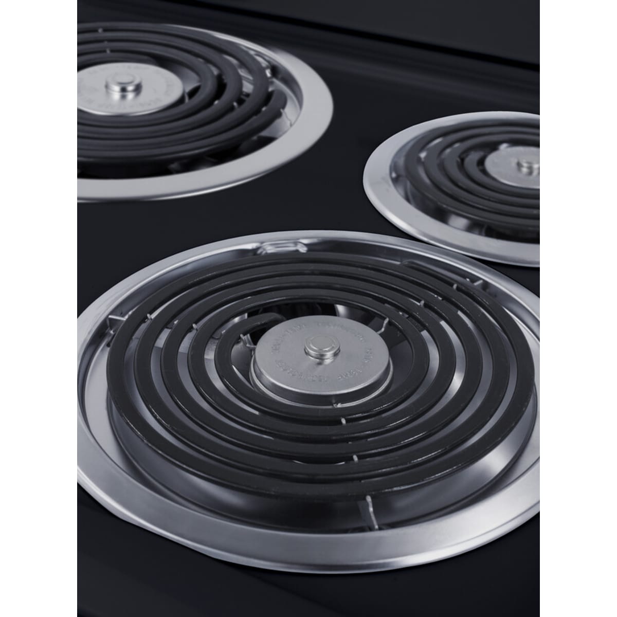 Summit - 20" wide electric coil top range in black - RE2031B