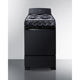 Summit - 20" wide electric coil top range in black - RE2031B