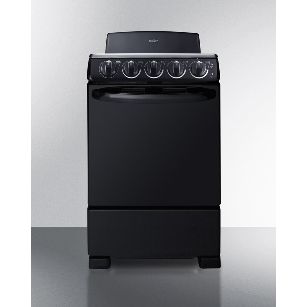 Summit - 20" wide electric coil top range in black - RE2031B