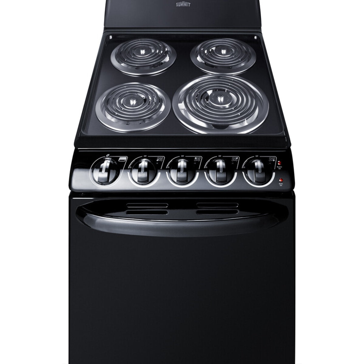 Summit - 20" wide electric coil top range in black - RE2031B