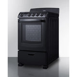 Summit - 24" wide electric coil top range in black - RE2413B
