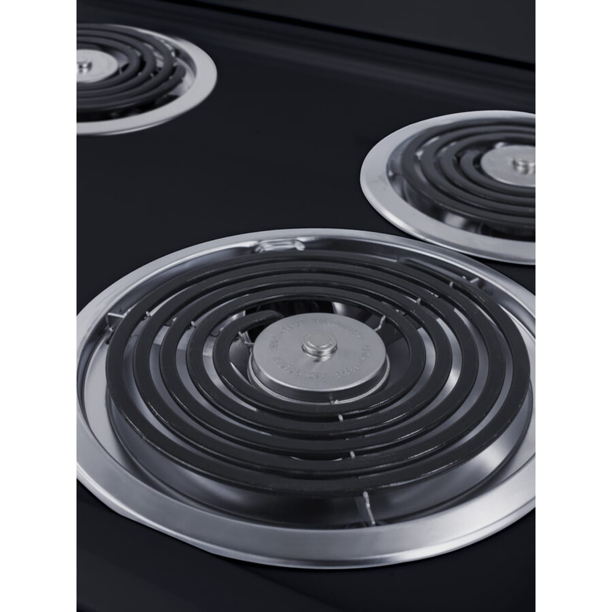 Summit - 24" wide electric coil top range in black - RE2413B
