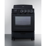 Summit - 24" wide electric coil top range in black - RE2413B