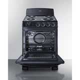 Summit - 24" wide electric coil top range in black - RE2413B