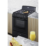 Summit - 24" wide electric coil top range in black - RE2413B