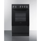 Summit - 20" wide smooth-top electric range in black - REXT20BL