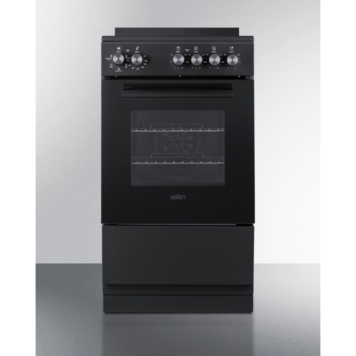 Summit - 20" wide smooth-top electric range in black - REXT20BL