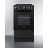 Summit - 20" wide smooth-top electric range in black - REXT20BL