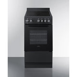 Summit - 20" wide smooth-top electric range in black - REXT20BL
