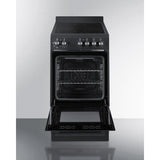 Summit - 20" wide smooth-top electric range in black - REXT20BL