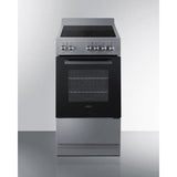 Summit - 20" wide smooth-top electric range in stainless steel - REXT20SS