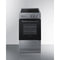 Summit - 20" wide smooth-top electric range in stainless steel - REXT20SS