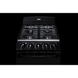 Summit - 20" wide gas range in black with sealed burners - RG201B
