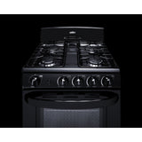 Summit - 24" wide gas range in black with sealed burners - RG2402B