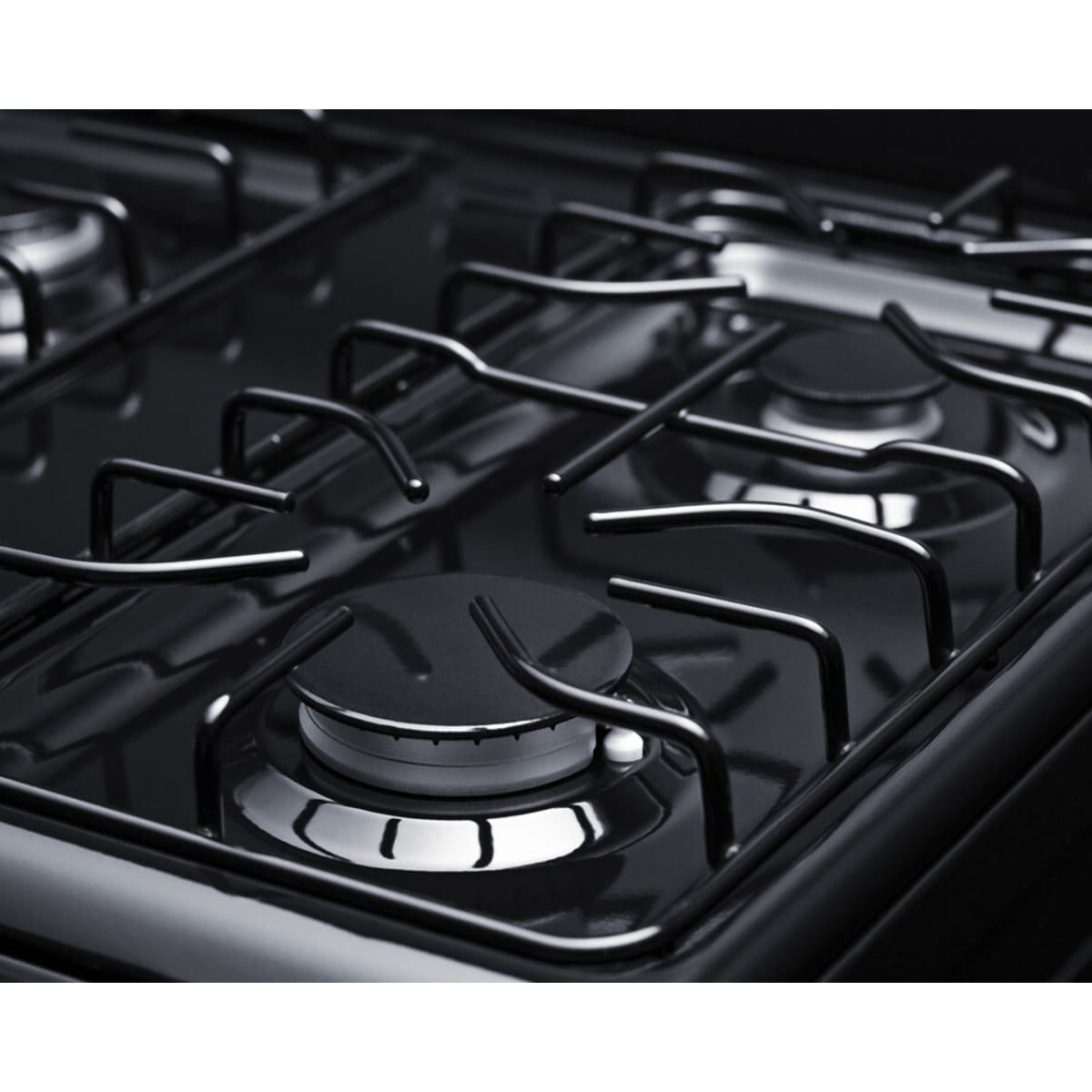Summit - 24" wide gas range in black with sealed burners - RG2402B