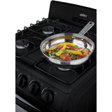 Summit - 24" wide gas range in black with sealed burners - RG2402B