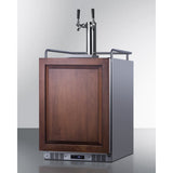 Summit - Built-in commercially approved dual tap cold brew kegerator in stainless steel with panel-ready door - SBC682PNRCFTWIN