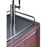 Summit - Built-in commercially approved dual tap cold brew kegerator in stainless steel with panel-ready door - SBC682PNRCFTWIN