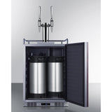 Summit - Built-in commercially approved dual tap nitro coffee kegerator in stainless steel with panel-ready door - SBC682PNRNCFTWIN