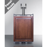 Summit - Built-in commercially approved dual tap wine kegerator in stainless steel with panel-ready door - SBC682PNRWKDTWIN
