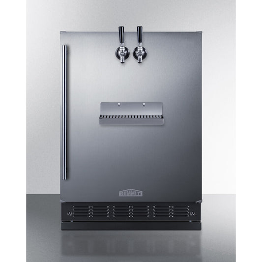 Summit - Built-in undercounter front tap coffee kegerator for commercial or home use - SBC7BRSFRTPCF