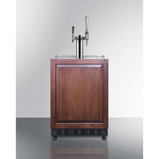 Summit - Commercial dual tap cold brew/nitro coffee kegerator designed for built-in applications - SBC7BRSIFCM2