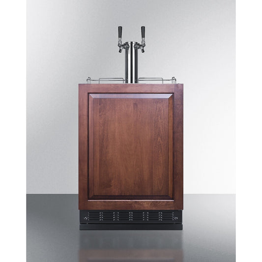 Summit - Commercial dual tap wine kegerator designed for built-in applications - SBC7BRSIFWK2