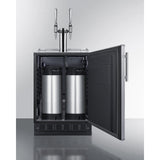 Summit - Commercial dual tap nitro coffee kegerator designed for built-in applications - SBC7BRSNCF2