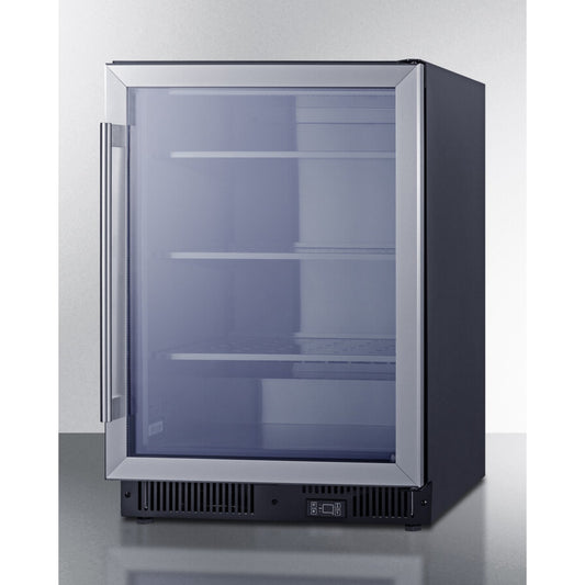 Summit - 24" wide frost-free undercounter freezer with glass door - SCF475