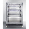 Summit - Mini reach-in beverage center with black cabinet, glass door, and dolly - SCR610BLRI