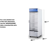 Summit - Full-sized glass door commercial beverage center - SCRR261G